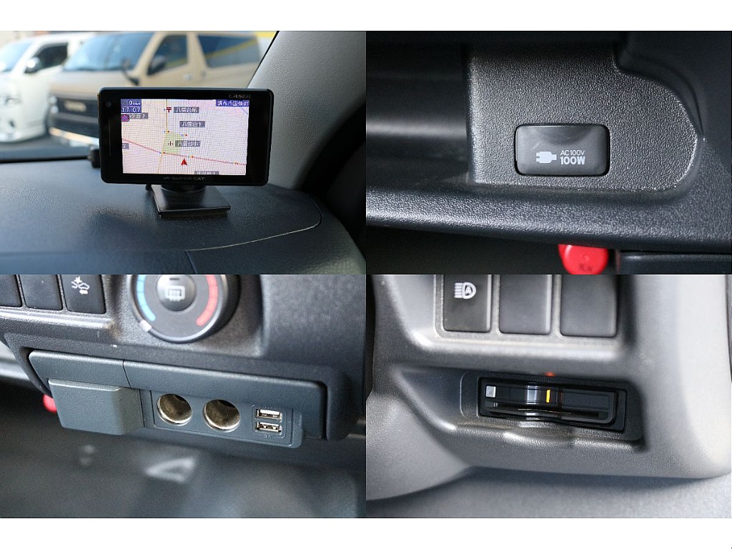 ユピテルレーダー探知機、AC100V電源、シガーUSBポート、ビルトインETC！