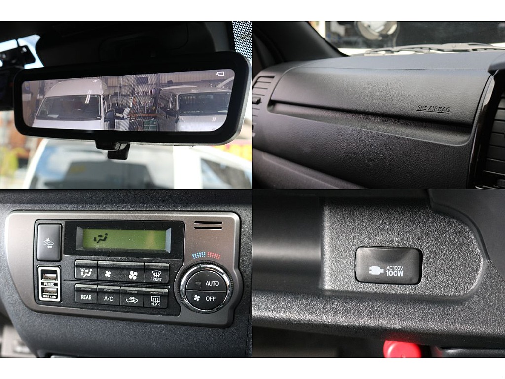 デジタルインナーミラー、助手席エアバッグ、オートエアコン、AC100V電源！