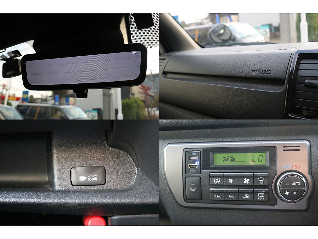 デジタルインナーミラー、オートエアコン、AC100V電源、助手席エアバッグ！