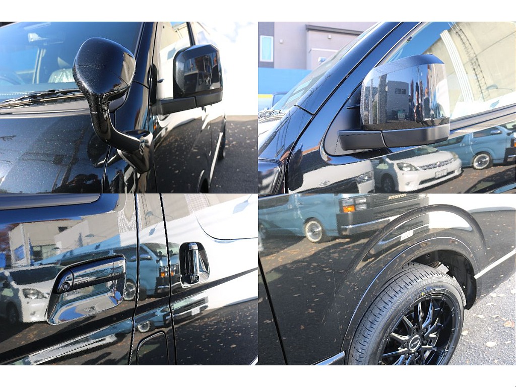ガッツミラーボディ同色塗装、ドアミラー、ドアノブブラック塗装、オーバーフェンダー！