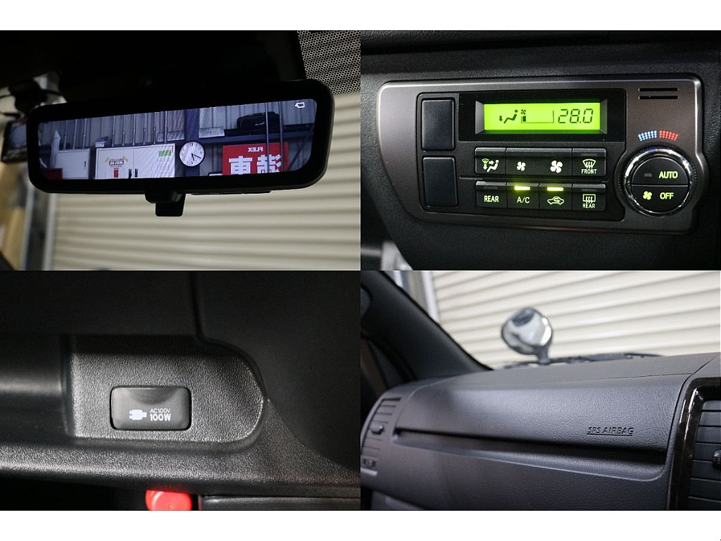 デジタルインナーミラー、オートエアコン、AC100V電源、助手席エアバッグ！