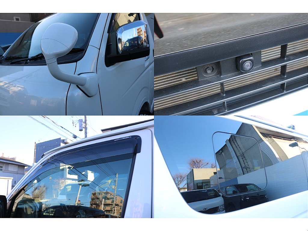 ガッツミラーボディ同色塗装、フロントカメラ、ドアバイザー、小窓付きガラス！