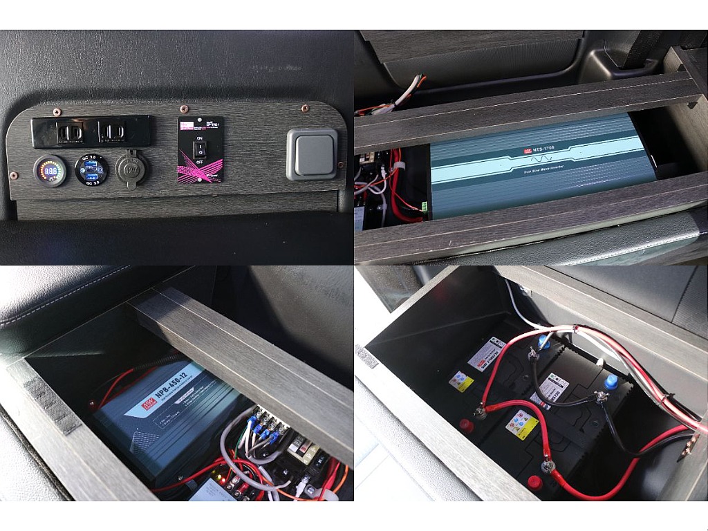 1500Wインバーター、走行充電、外部電源、サブバッテリー2個！