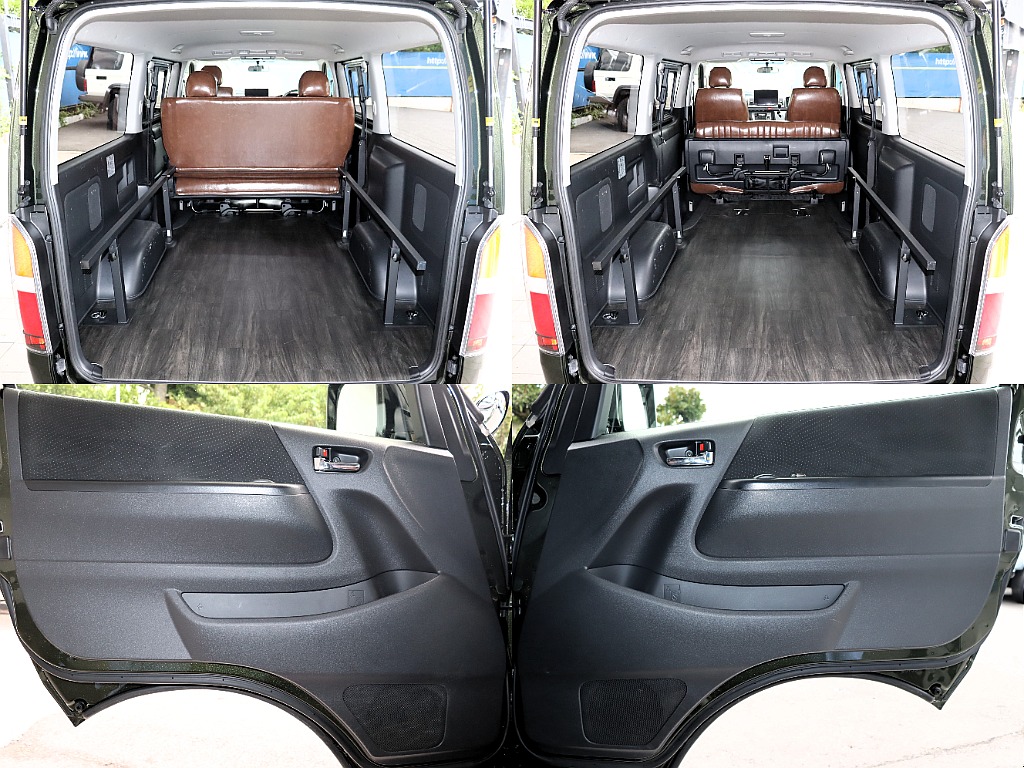 内張りは大きな汚れや傷などは見受けられません♪フローリング風カーゴマットも装着しておりますので、お掃除なども手入れもしやすくなっております♪