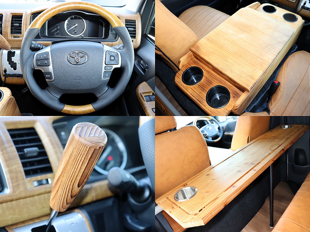 内装各所にウッド素材を使用！ナチュラルな素材を使用することでご乗車される方に安らぎをもたらしてくれること間違いなしです♪