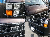 角目仕様にフェイスチェンジしておりクラシックな100系ハイエースを感じさせます♪