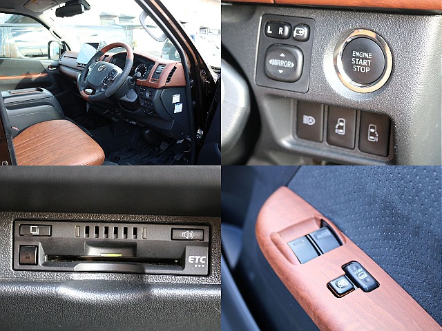 茶木目のインテリア3点セットを装着済みです♪内装にまでこだわって仕上げております♪ETC車載器も装備済みです♪