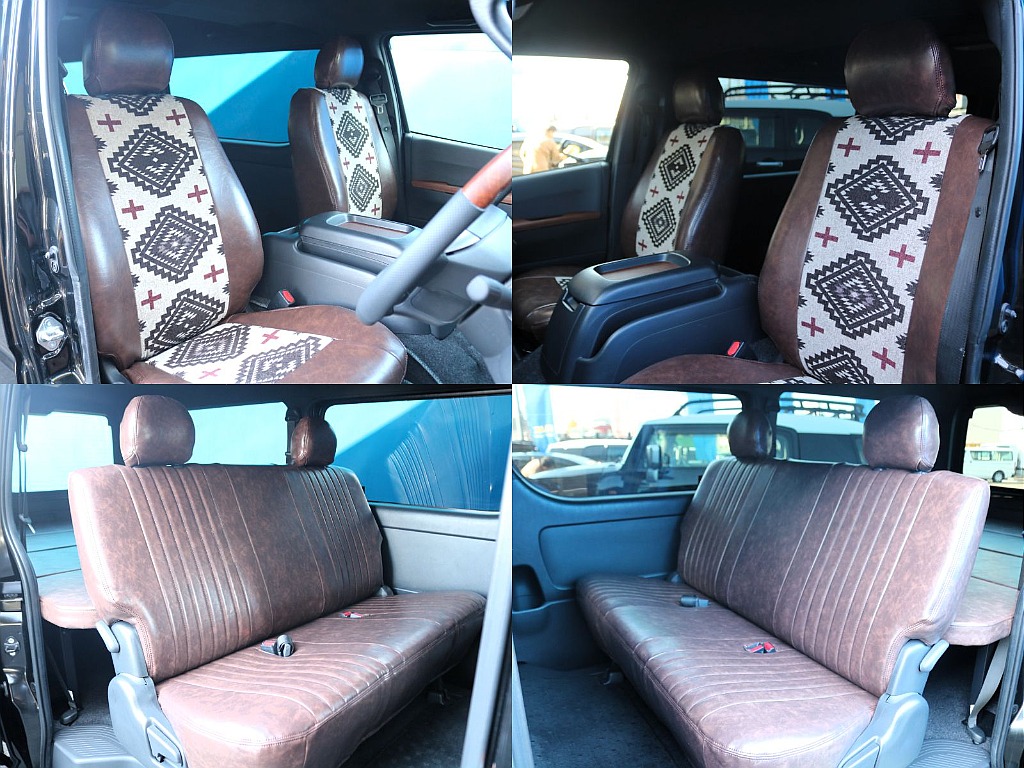 シートにはKNOT RECORDS×オルテガのシートカバーを装着済みです♪コーストラインとの相性バッチリ♪