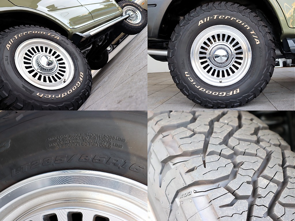 タイヤはBFGoodrich「All-Terrain T/A KO3」235/85/16を履いてます！