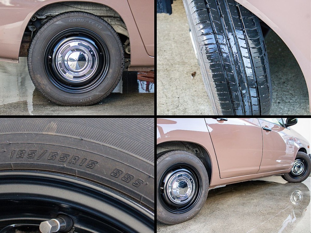 ディーンクロスカントリーアルミホイールにグッドイヤーのエフィシェントグリップエコを15インチで装備してます！