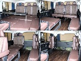 シートアレンジもこの通り!更に机やAC100Vコンセントも装備してますので、旅のお供の心強い装備はバッチリです!