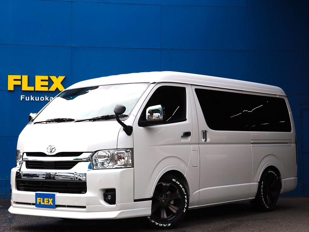 ☆２０２３年ハイエース福岡店試乗車販売開始☆ワゴンGL２WD２．７G2WD。FLEXシートアレンジ【アレンジAS】をベースに厳選アイテムでカスタムコンプリート！