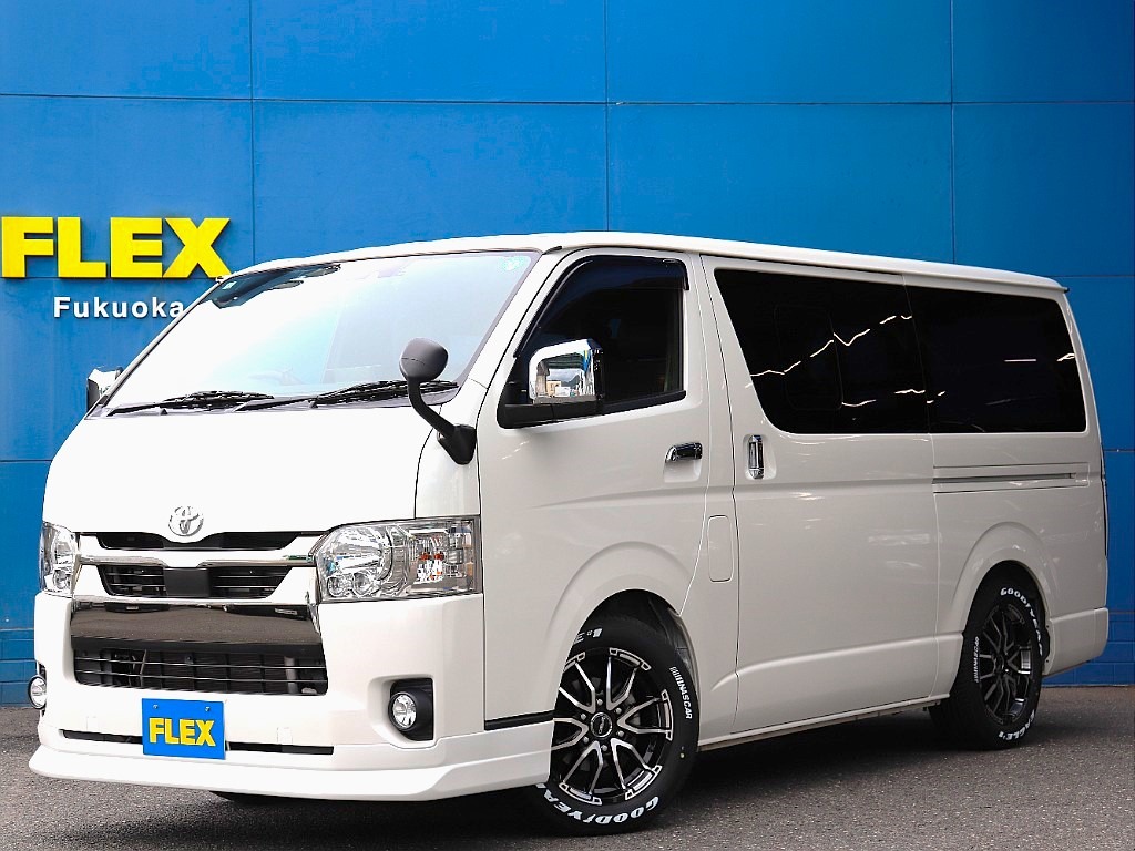 6型ハイエースバン　FLEXオ新作ホイールカスタム多数完備！ベッドキット設置で車中泊にも大活躍！！