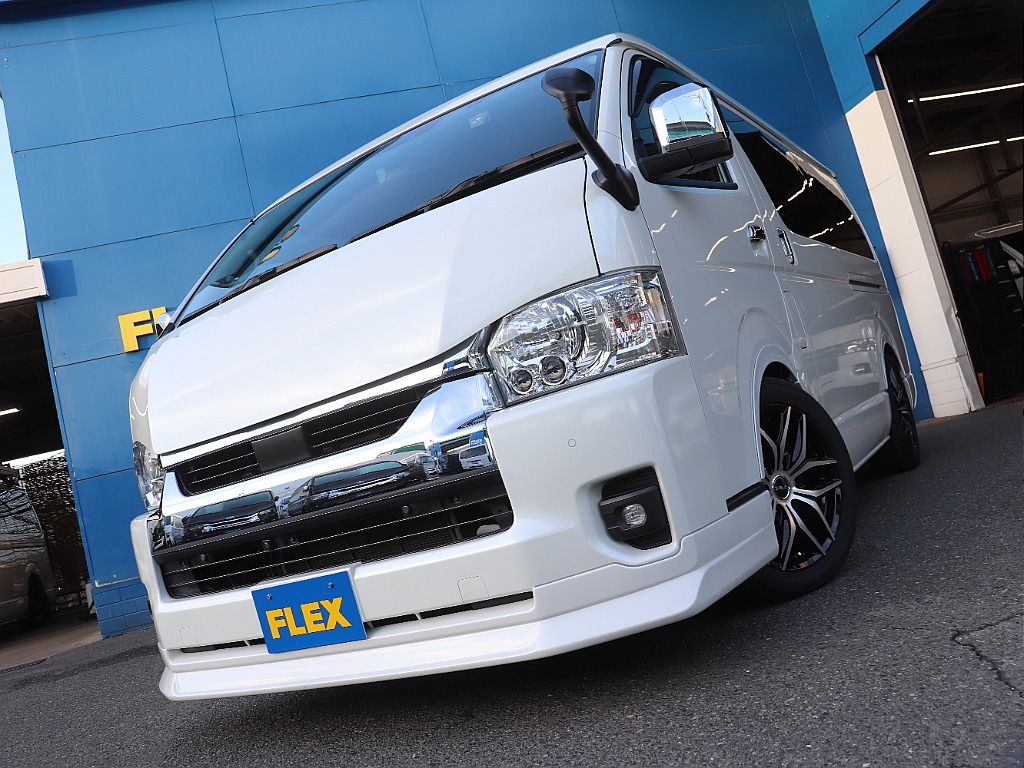 ハイエースの事なら専門店のフレックス福岡店へ！　現金を減らしにくいローン購入や、経費が使える法人様にぴったりのリースなどハイエースライフを始めるお手伝いを致します！