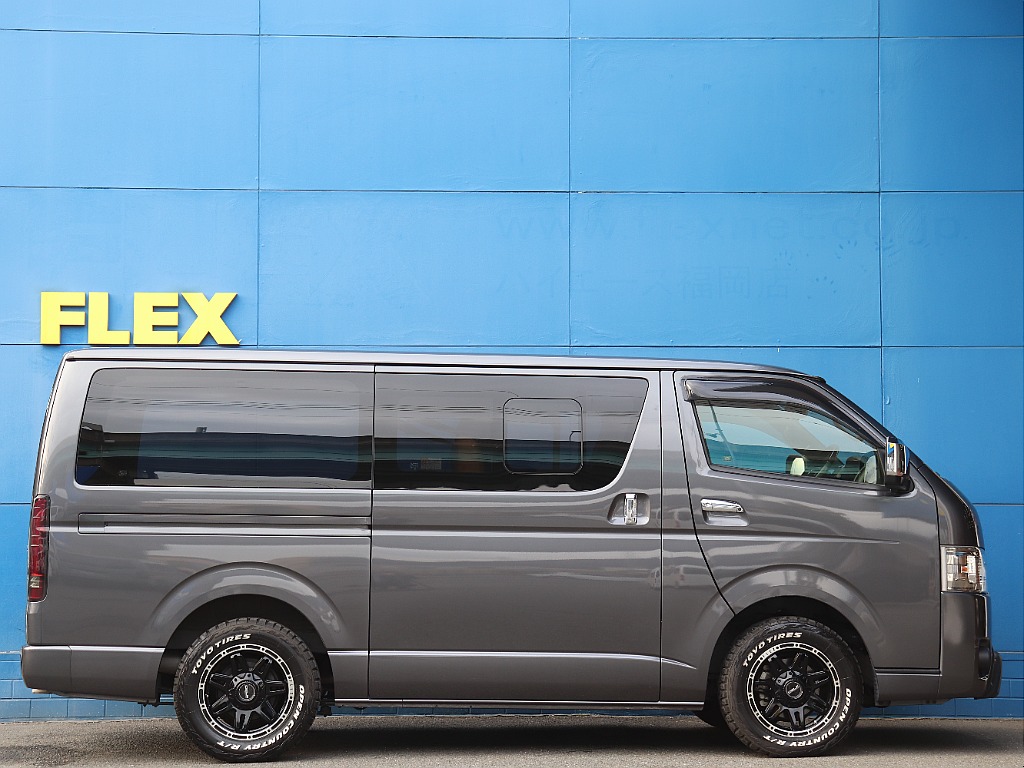 ハイエースの事なら専門店のフレックス福岡店へ！　現金を減らしにくいローン購入や、経費が使える法人様にぴったりのリースなどハイエースライフを始めるお手伝いを致します！