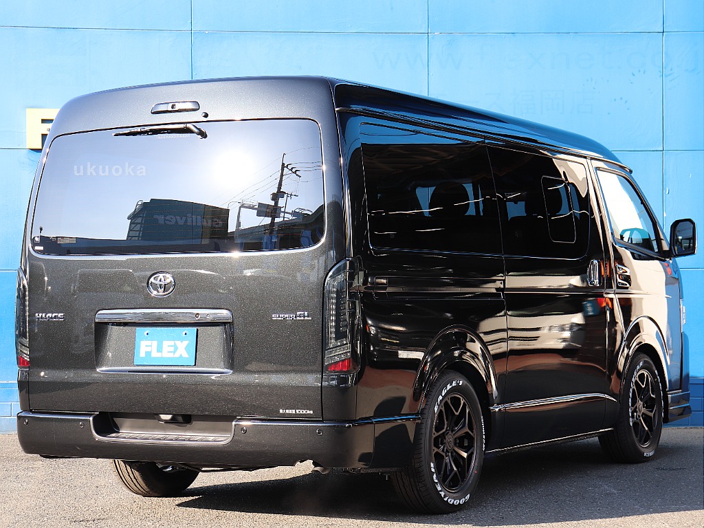 ハイエースの事なら専門店のフレックス福岡店へ！　現金を減らしにくいローン購入や、経費が使える法人様にぴったりのリースなどハイエースライフを始めるお手伝いを致します！