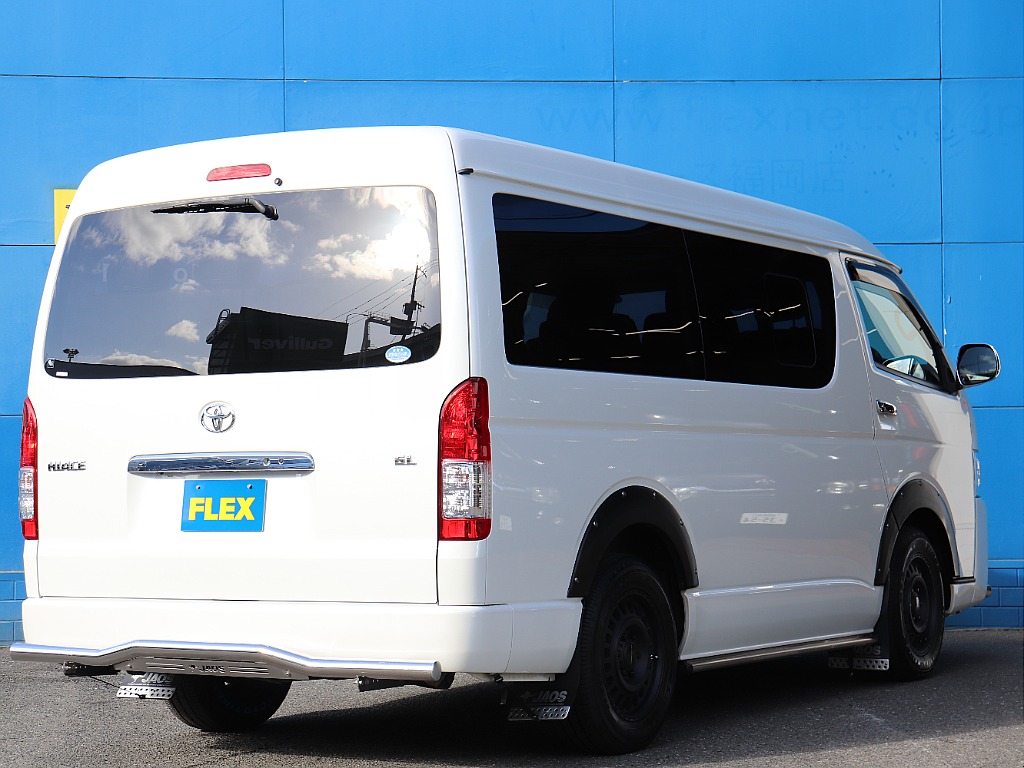 ハイエースの事なら専門店のフレックス福岡店へ！　現金を減らしにくいローン購入や、経費が使える法人様にぴったりのリースなどハイエースライフを始めるお手伝いを致します！