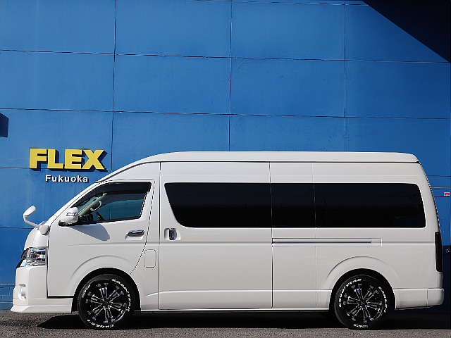 ハイエースの事なら専門店のフレックス福岡店へ！　現金を減らしにくいローン購入や、経費が使える法人様にぴったりのリースなどハイエースライフを始めるお手伝いをいたします！