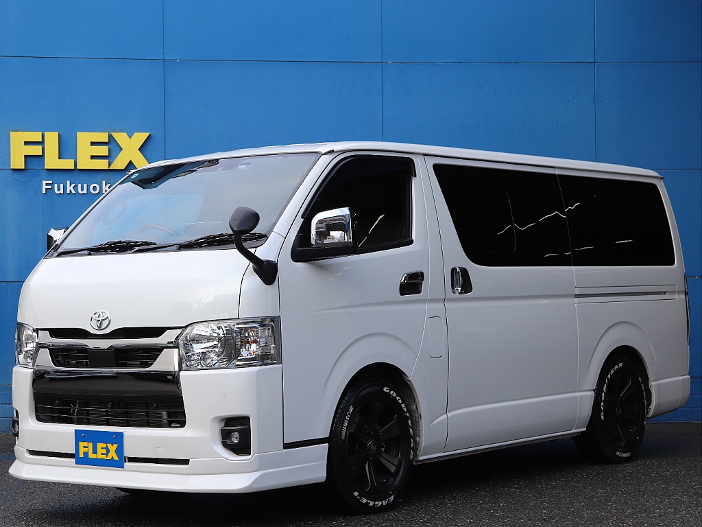 ハイエースの事なら専門店のフレックス福岡店へ！　現金を減らしにくいローン購入や、経費が使える法人様にぴったりのリースなどハイエースライフを始めるお手伝いをいたします！