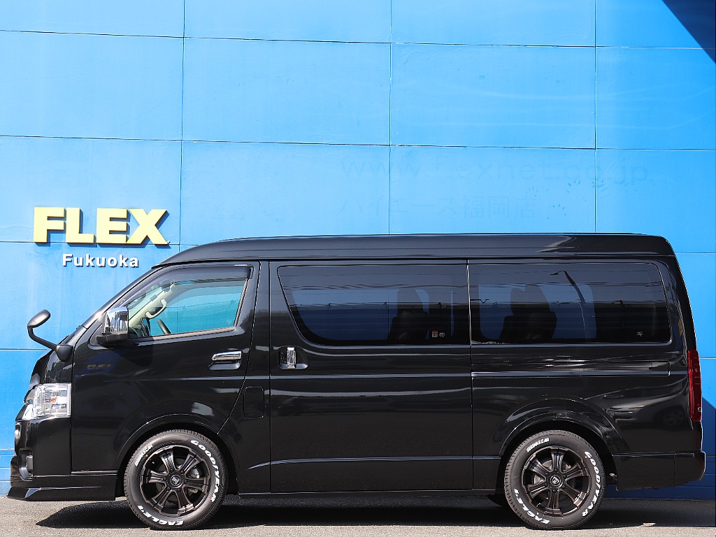 ハイエースの事なら専門店のフレックス福岡店へ！　現金を減らしにくいローン購入や、経費が使える法人様にぴったりのリースなどハイエースライフを始めるお手伝いをいたします！