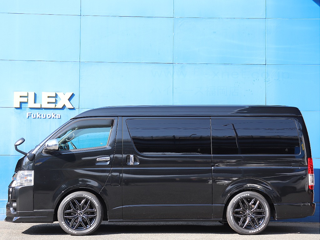 ハイエースの事なら専門店のフレックス福岡店へ！　現金を減らしにくいローン購入や、経費が使える法人様にぴったりのリースなどハイエースライフを始めるお手伝いをいたします！