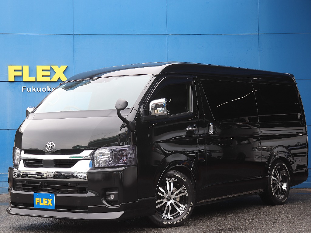 7型ハイエースワゴン2WD、FLEXオリジナルシートアレンジ【across】を採用した1台が福岡店に入庫しました。