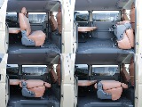 セカンドシートを倒せば広々としたベットキットに早変わり！！車中泊での使用空間が広がりますね♪