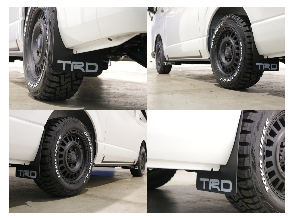 TRDマットフラップ付きで泥や小石から車体を守ってくれます！！