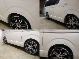 デルフィーノライン　オーバーフェンダー付きでローダウンの視覚効果もありさらに石などから車体を守ってくれる役割もあります♪