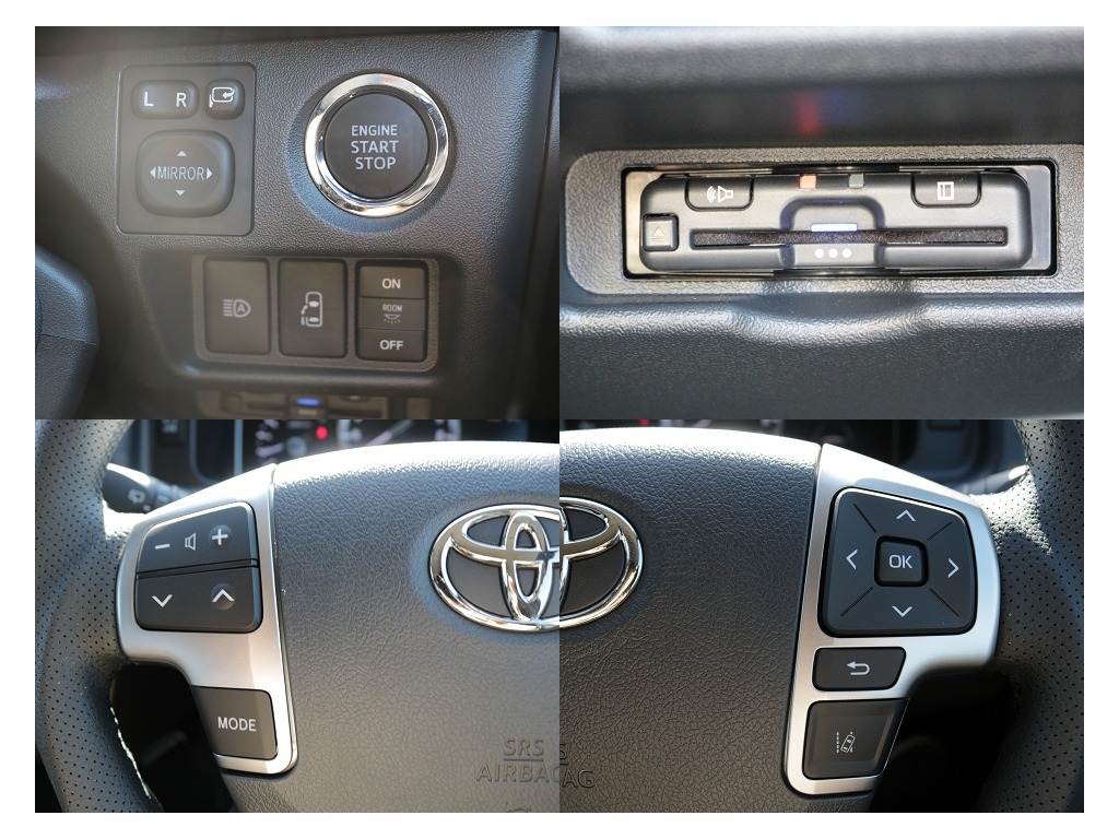 プッシュスタート・ETC・ステアリングスイッチなど運転するうえで嬉しい装備が充実しております！！