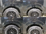 デルフィーノラインオーバーフェンダー付きでローダウンの視覚効果もありさらに石などから車体を守ってくれます♪