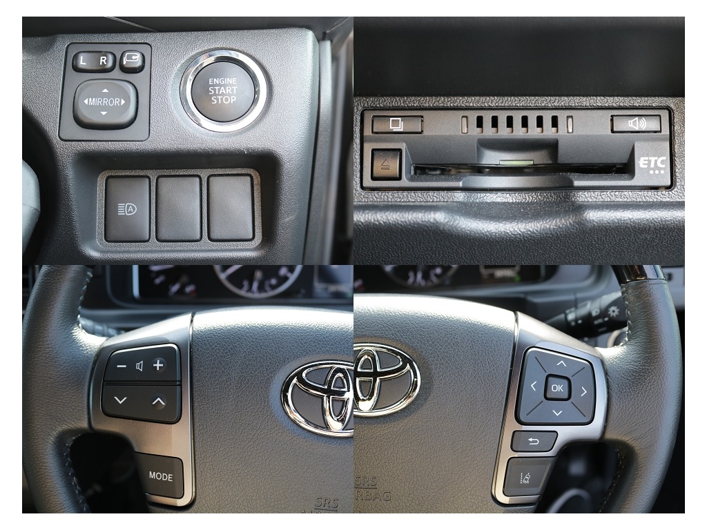 プッシュスタート・ETC・ステアリングスイッチなど運転するうえで嬉しい装備が充実しております♪