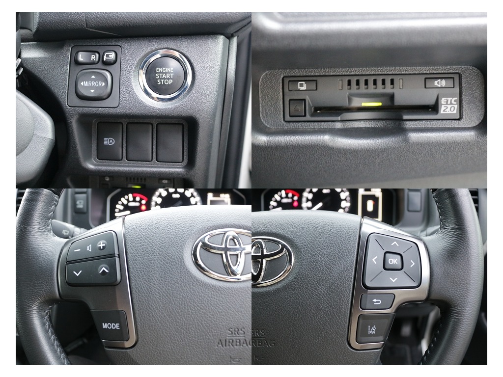 プッシュスタート・ETC・ステアリングスイッチなど運転するうえで嬉しい装備が充実しております！！
