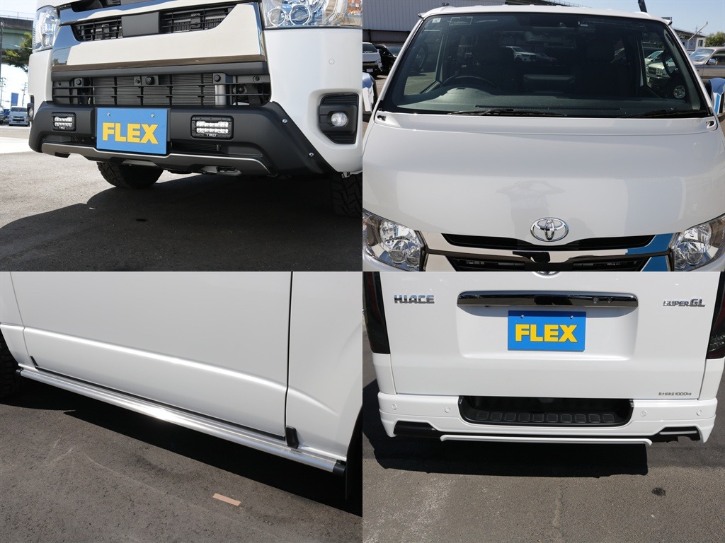 TRDフルエアロパーツカスタム車両！！TRDデイライト付きフロントスポイラー・フロントフード・サイドスカート・リヤバンパーがすでに装着されております♪