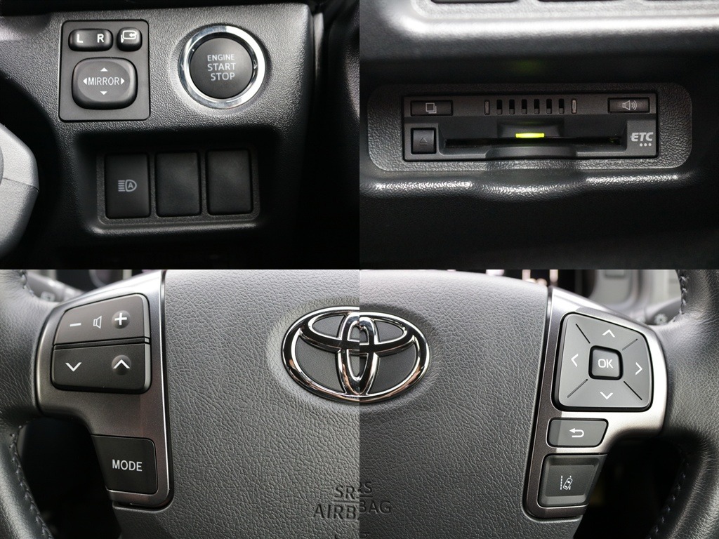 プッシュスタート・ETC・ステアリングスイッチなど運転の際に役立つ装備が充実しております！！