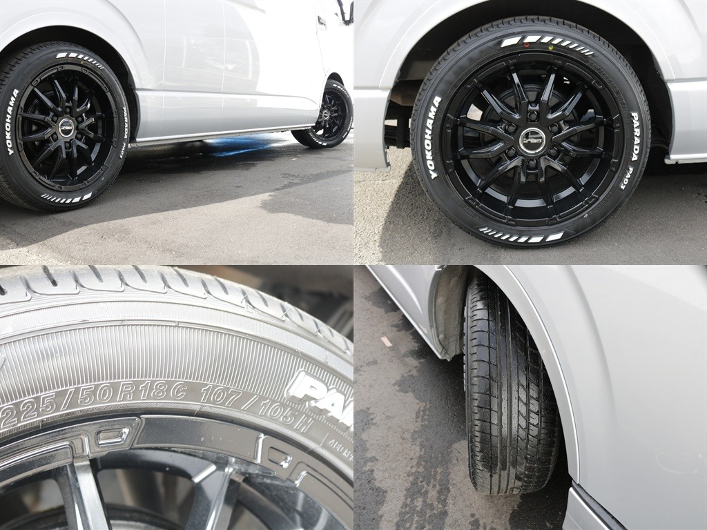 デルフ06　18インチAW＆ヨコハマ　パラダ装着済み！！フレックスオリジナル新アルミホイールになっております♪