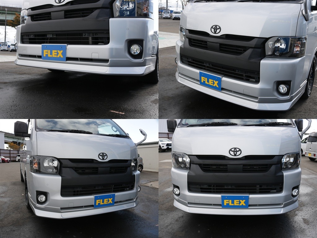 デルフィーノラインフロントスポイラー装着済み！！一気にフェイスが引き締まりかっこよくなりますね♪