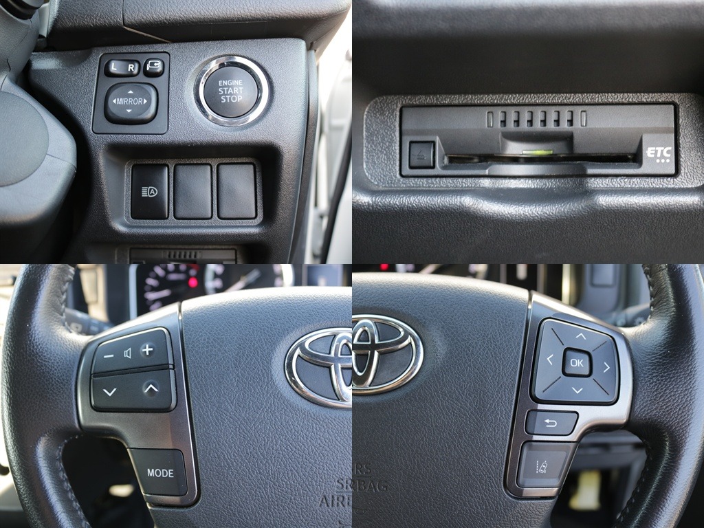 プッシュスタート・ETC・ステアリングスイッチなど運転するうえで役立つ装備が充実しております！！