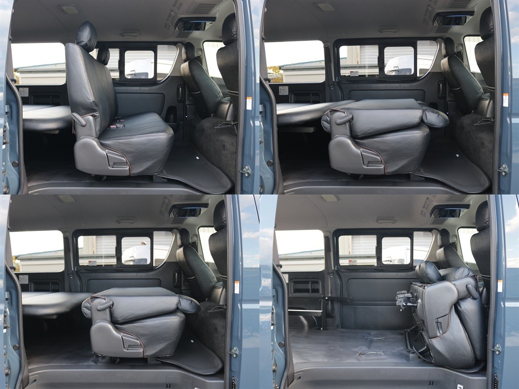 セカンドシートを倒しますと、フラットにもなります！ ！ベットキットの使用空間がさらに増えますね♪