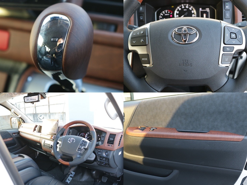 茶木目インテリアパネルセット装着済み！！運転席周りが明るくお洒落な雰囲気に変わっております♪