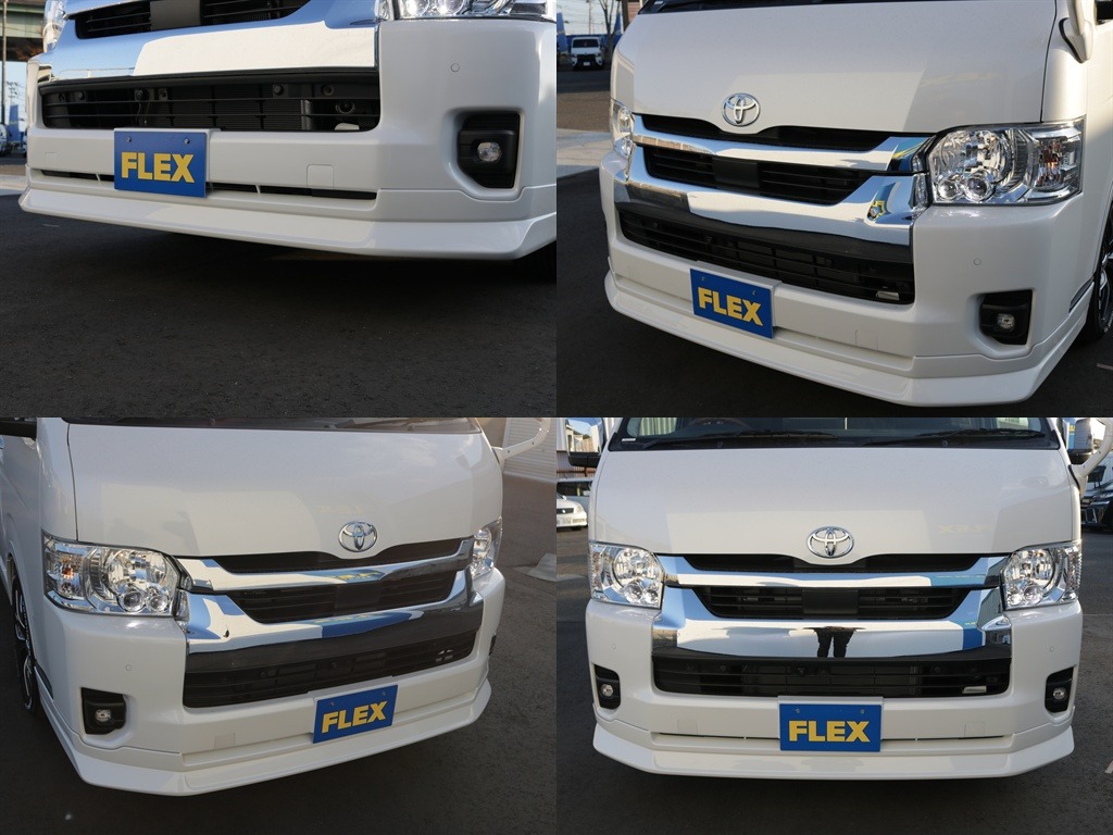 デルフィーノラインフロントスポイラー装着済み！！フレックスカスタム定番でかっこいい仕上がりになっております♪