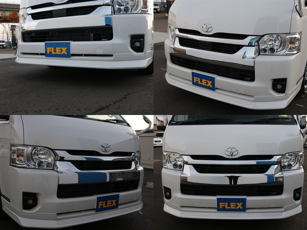 デルフィーノラインフロントスポイラー装着済み！！フレックスカスタム定番でかっこいい仕上がりになっております♪