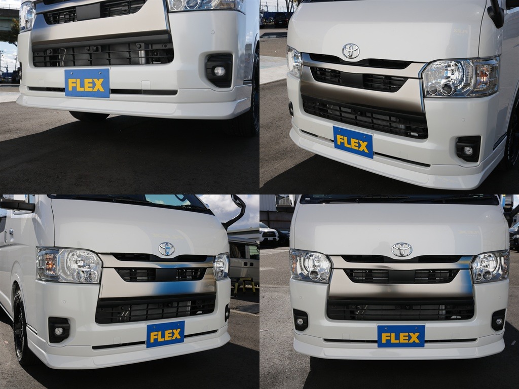 フレックスオリジナル　デルフィーノラインフロントスポイラー付き！！フェイスを一気に引き締めてくれます♪