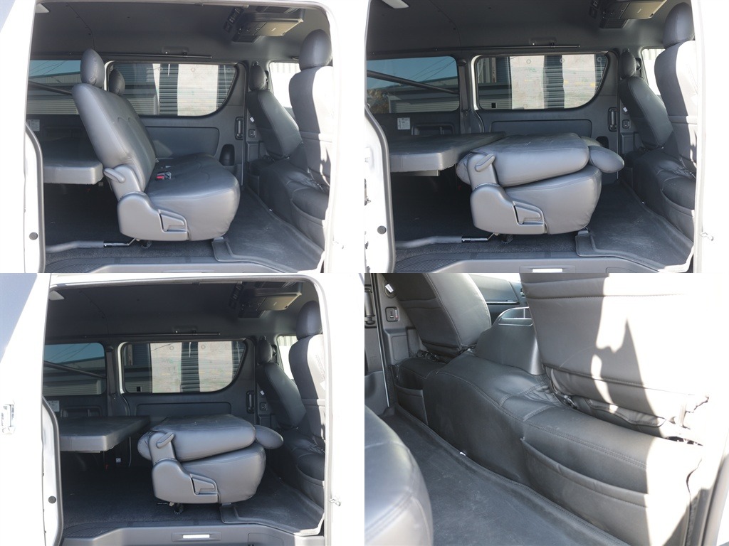 2列目は背もたれを倒すことや前に倒すこともできるようになっておりますのでシチュエーションに応じて対応できちゃいます！！