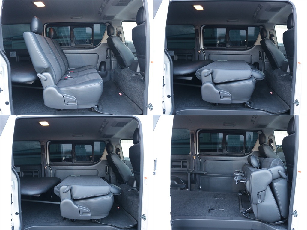 折りたたむことも前に倒すこともできるようになっておりシチュエーションに応じて自由自在にできます！！