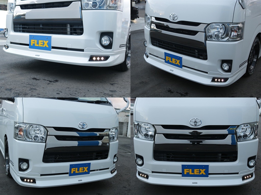 モデリスタデイライト付きフロントスポイラー装着済み！！エンジン始動と同時にかっこよく点灯します♪