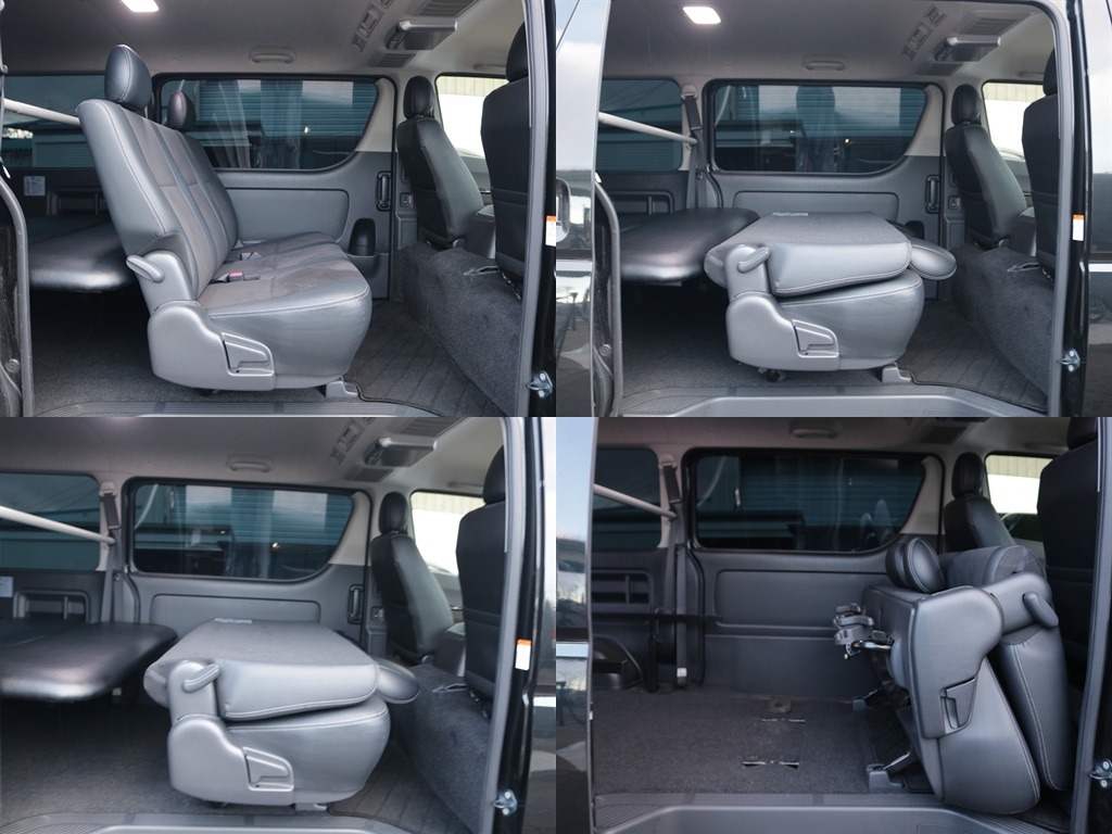 折りたたむことも前に倒すこともできるようになっておりシチュエーションに応じて自由自在にできます！！