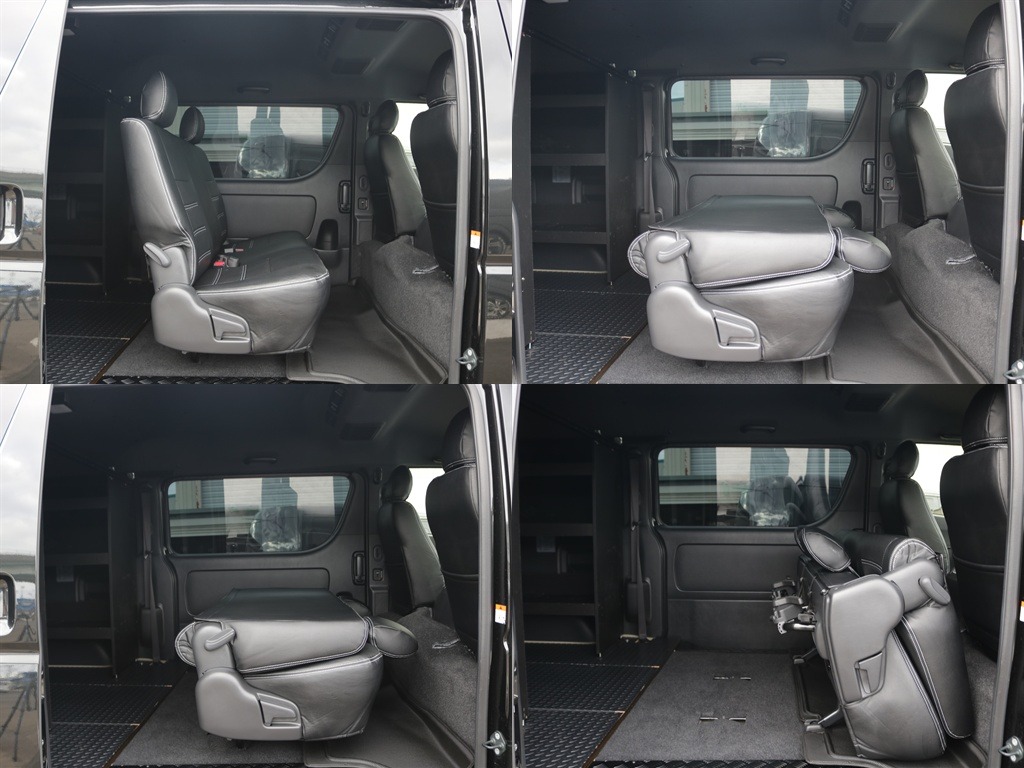 セカンドシートは折りたたむことも前に倒すこともできるようになっております！！