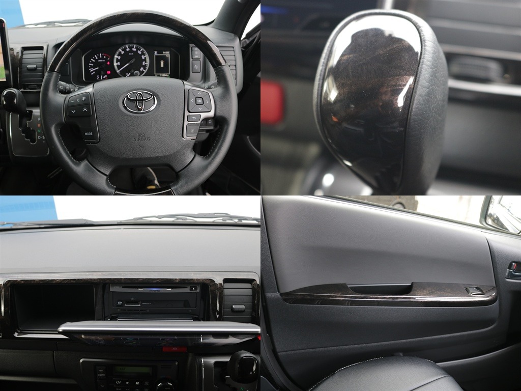 ステアリングやシフトノブなどダークプライムならではの黒木目になっております！！