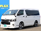 令和３年式ハイエースワゴン！10人乗りガソリン車4WDの入庫です！FLEXオリジナルゼロワゴンをはじめ、アルパインBIGXやフリップダウンモニター等の高額アイテム満載の大変お得な車両です!